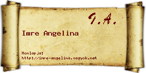 Imre Angelina névjegykártya